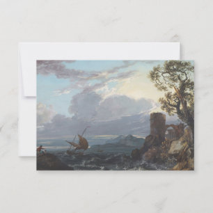 Stormy Sea com Castle Ruin e Figures (c.1725-18)