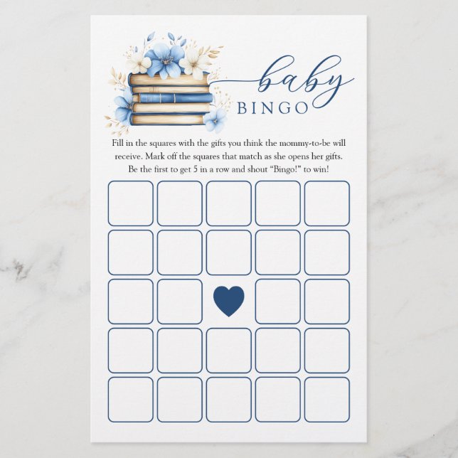 Storybook Baby Shower Baby Bingo Game (Frente)