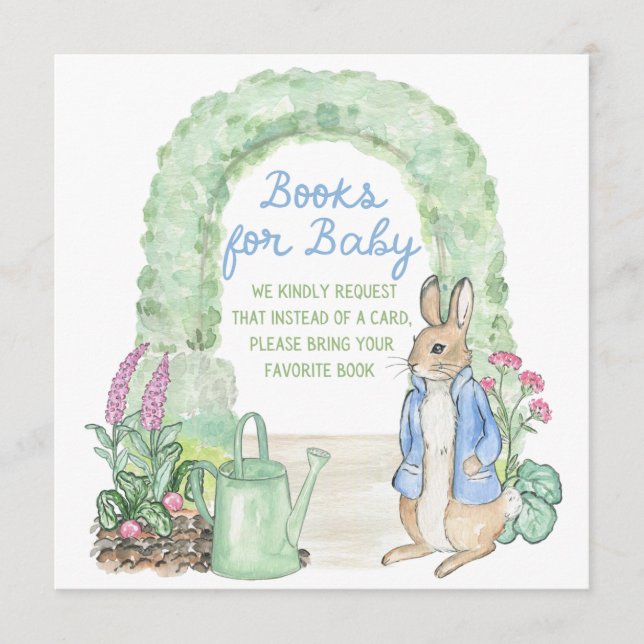 Storybook Garden Rabbit Baby Shower Books for Baby (Frente)