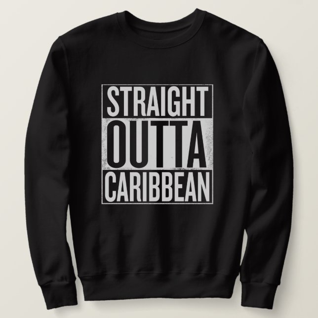 Straight outta Caribbean Rastafari reggae suéter (Frente do Design)