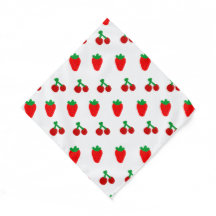 Strawberry ama Cherry Pattern Bandanas