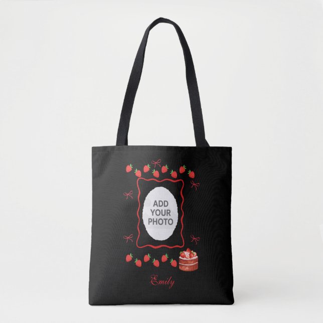 Strawberry Birthday Tote Bag Gift (Frente)