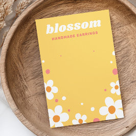 Strawberry blosom retro fonte cartão amarelo