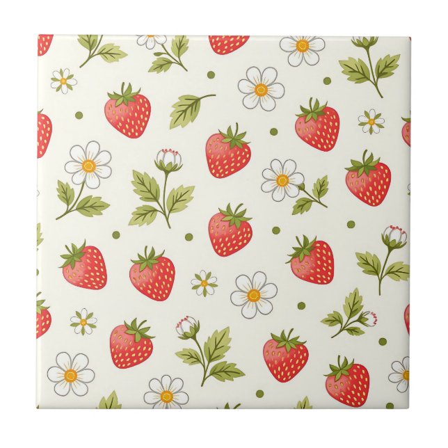 Strawberry Blossom Summer Pattern (Frente)