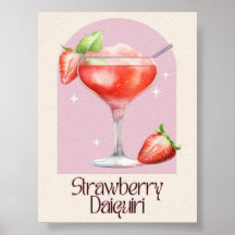 Strawberry Daiquiri Art Impressão | Poster de bar