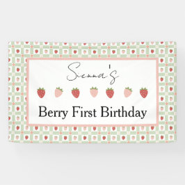 Strawberry Gingham First Birthday Party 