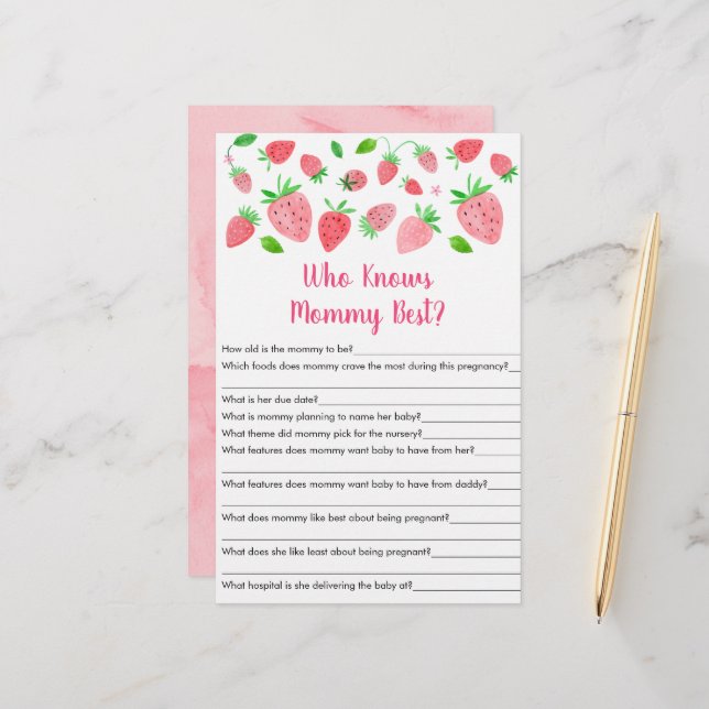 Strawberry Greenery que conhece o melhor jogo de M (Frente/Verso In Situ)