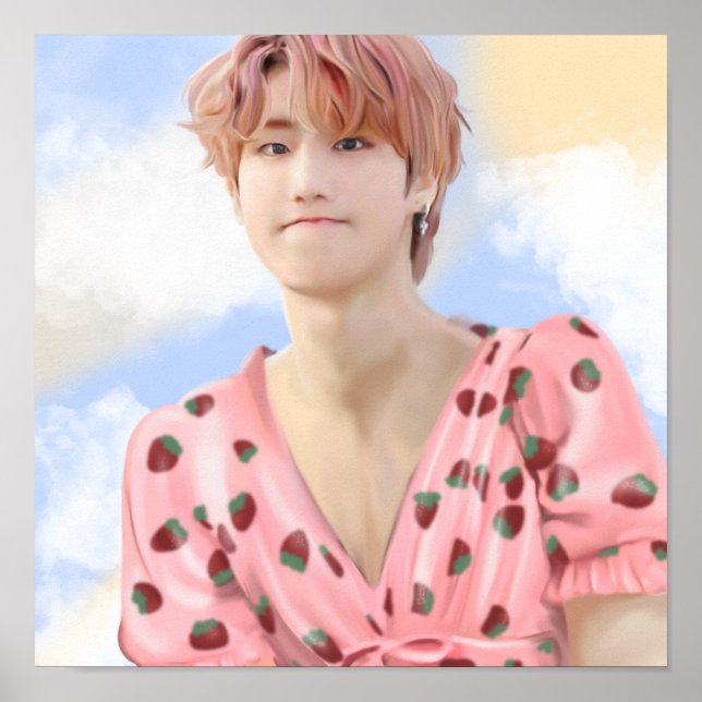 Strawberry han jisung poster (Frente)