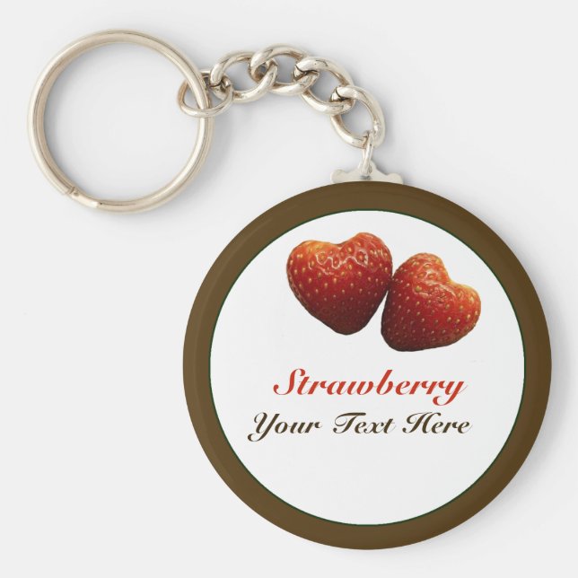 Strawberry Hearts Chaveiro (Frente)