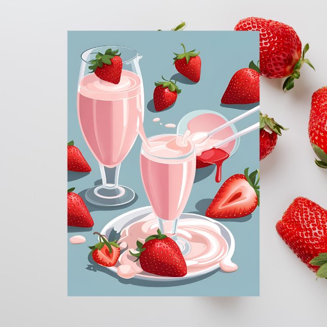 Strawberry Milkshake, Cartão postal (Criador carregado)