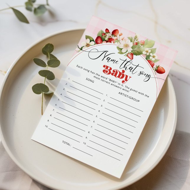 Strawberry Nome do jogo de chá de fraldas da músic (Criador carregado)