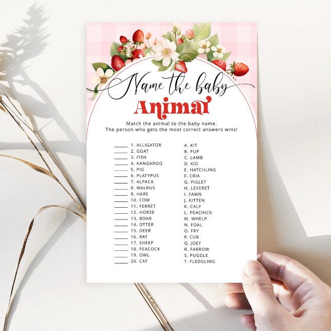 Strawberry Nome do jogo de chá de fraldas para beb (Criador carregado)