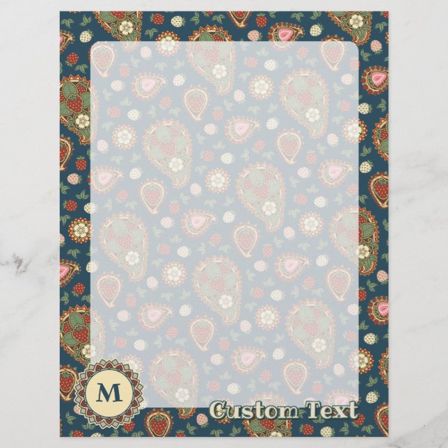 Strawberry Paisley Pattern Flyer (Frente)