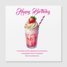 Strawberry Shake Christian Greeting Card