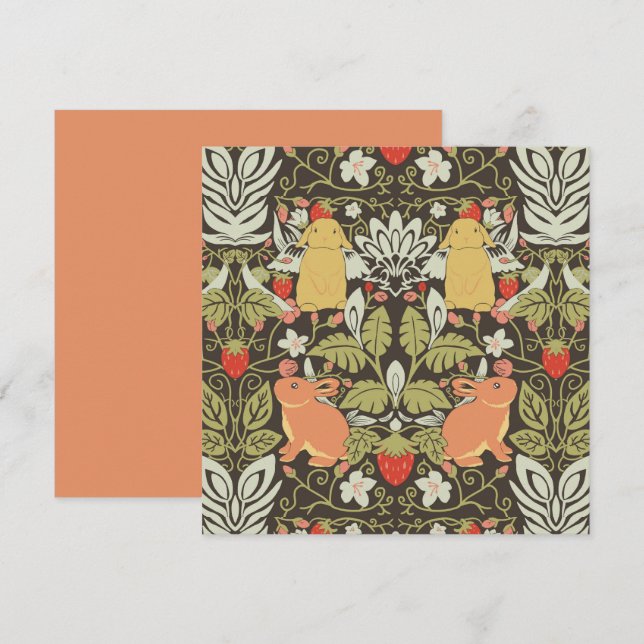 Strawberry thief Bunnies pattern (Frente/Verso)
