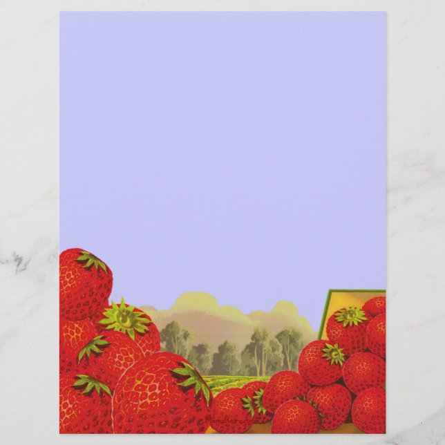 Strawberry Vintage Crate Art Flyer (Frente)