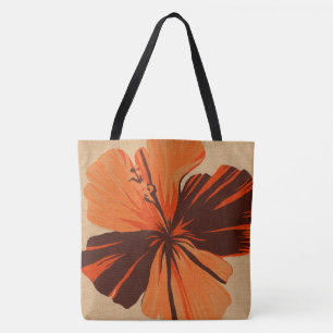 Streaky Hawaiian Hibiscus Reversible Bolsa de prai