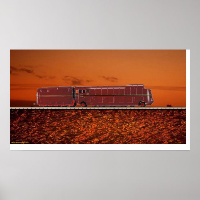 Streaming de Poster de Locomotiva de Vapor (Frente)