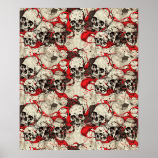 Street Art Skull Poster Design A31