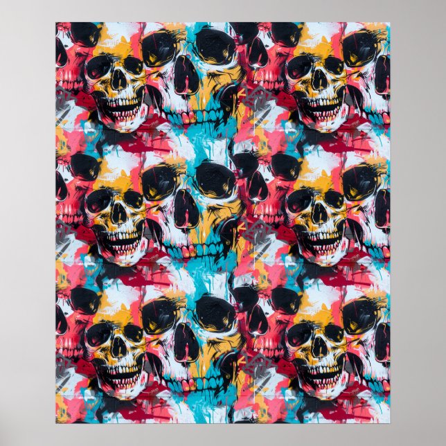 Street Art Skull Poster Design A35 (Frente)
