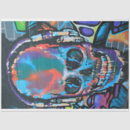 Street Art Skull Urban Decoupage Papel Tecido