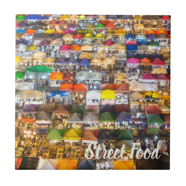 Street Comida Market Rod Fai Bangkok Tailândia (Frente)