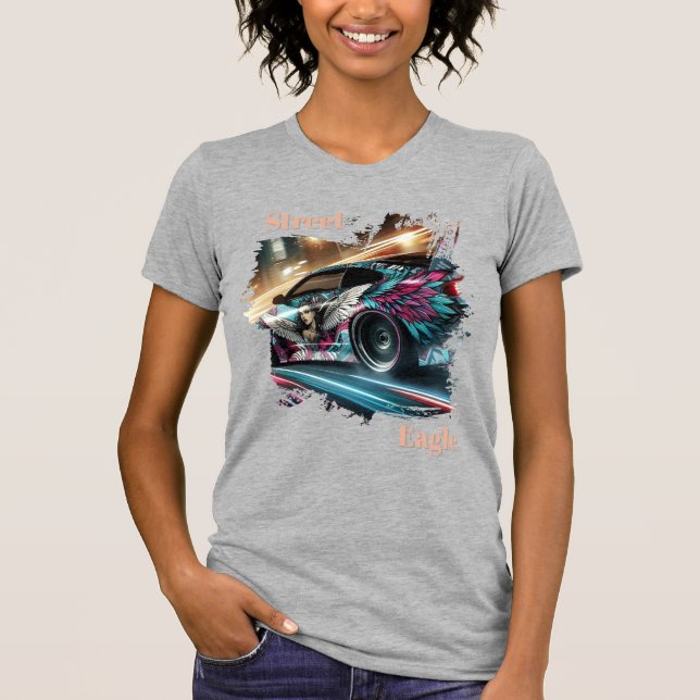 STREET EAGLE Camiseta Drift Feminina — Neon  (Frente)