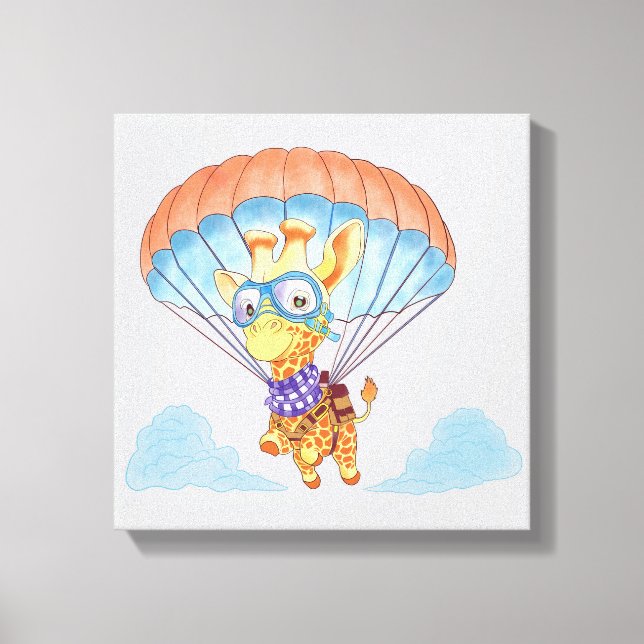 Stretch Canvas Parachute Giraffe (Frente)