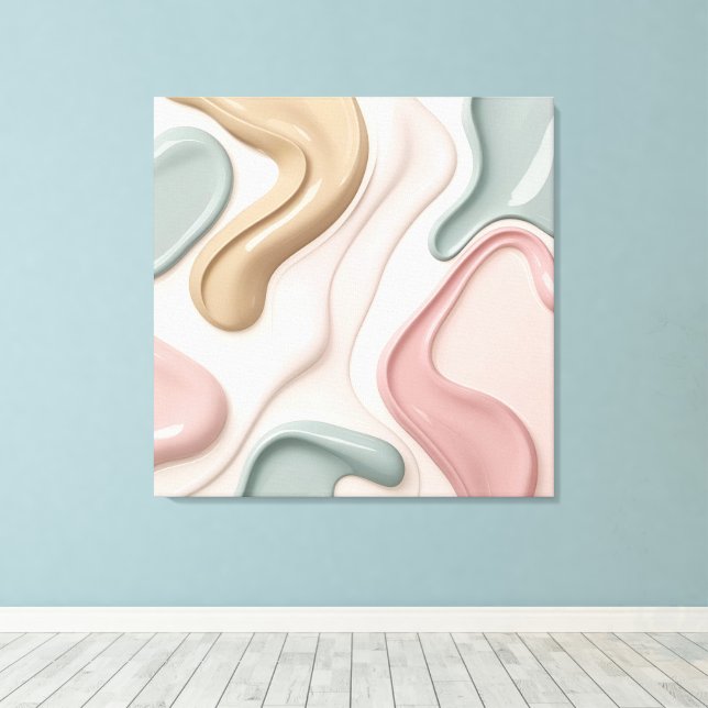 Stretched canvas print in stylish graphic (Insitu(piso de madeira))