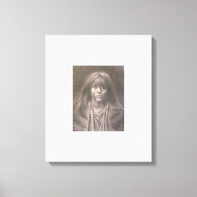 Stretched Canvas Print of Mosa, Mohave Child (Frente)