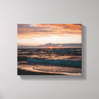 Stretched canvas with beach waves image
