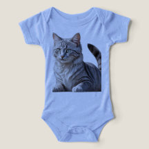 Striking Gray Tabby Cat with Green Eyes