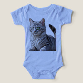 Striking Gray Tabby Cat with Green Eyes