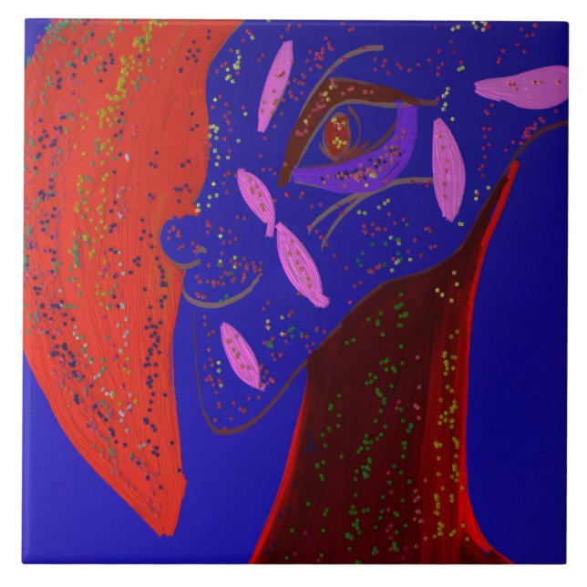 Strikingly Beautiful Creature Ceramic Tile (Frente)