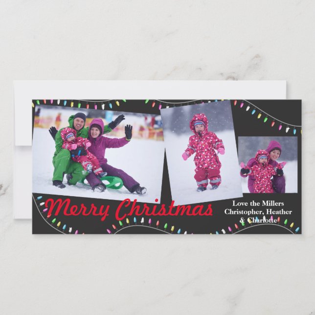 String de Natal das Luzes - Cartões de fotos de Na (Frente)