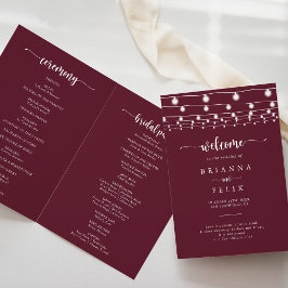 String Lights Burgundy - Programa de Casamento Dob