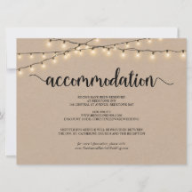 String Lights Kraft, Cartão de Alojamento