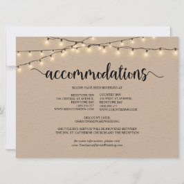 String Lights Kraft, Cartão de Alojamento