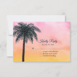 String Lights Palm Tree Sunrise RSVP