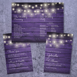 String Lights Purple Wood Wedment Program