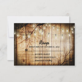 String Lights Tree Vintage Barn Wood Weding RSVP
