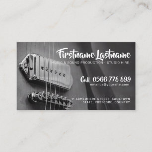 Strings Studio Guitar GreyAZ Cartão de visita