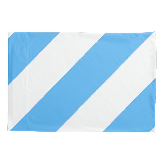 Stripe Ampla Diagonal Azul e Branco (Verso)