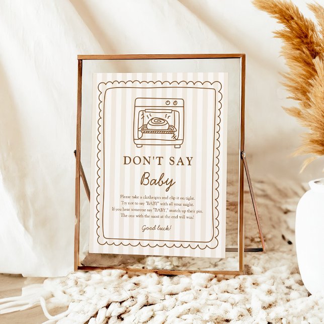 Stripe Bun in the Oven Don’t Say Baby Game Poster (Criador carregado)