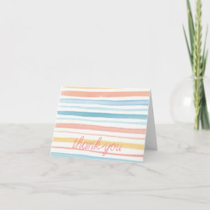 Stripe de Aquarela Obrigado Notas