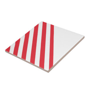 Stripe Vermelho e Branco de Azulejo cerâmico