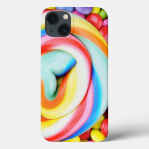 Striped Lollipop And Multicolored Smarties