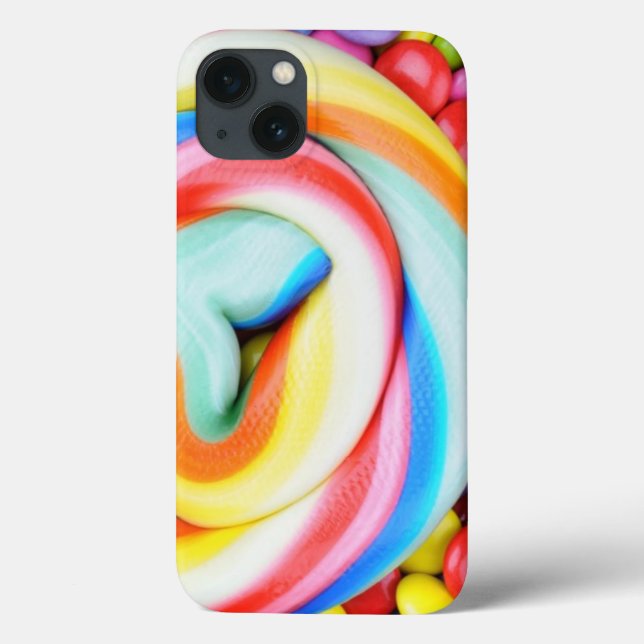 Striped Lollipop And Multicolored Smarties (Verso)