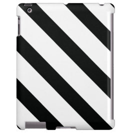 Striped (Preto e Branco) | Diagonal) Qualquer Tama