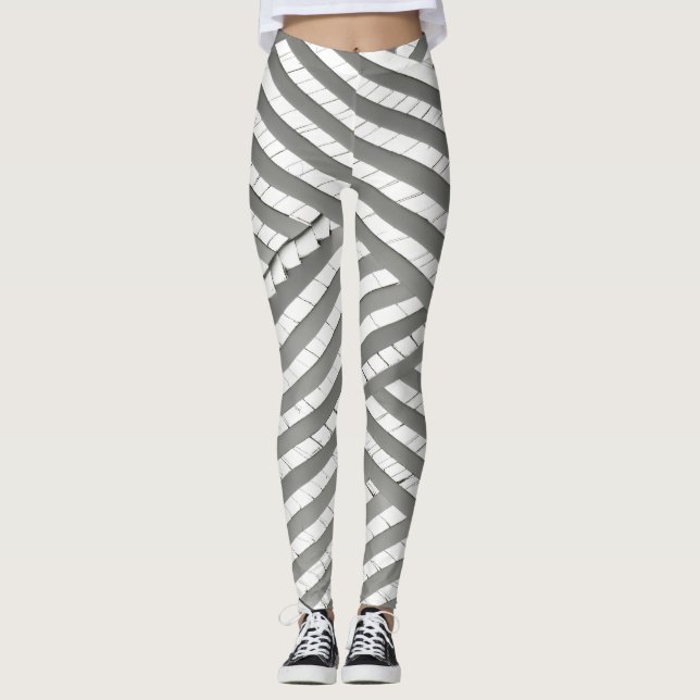 "Stripes, arquitetura e leggings modernas" (Frente)